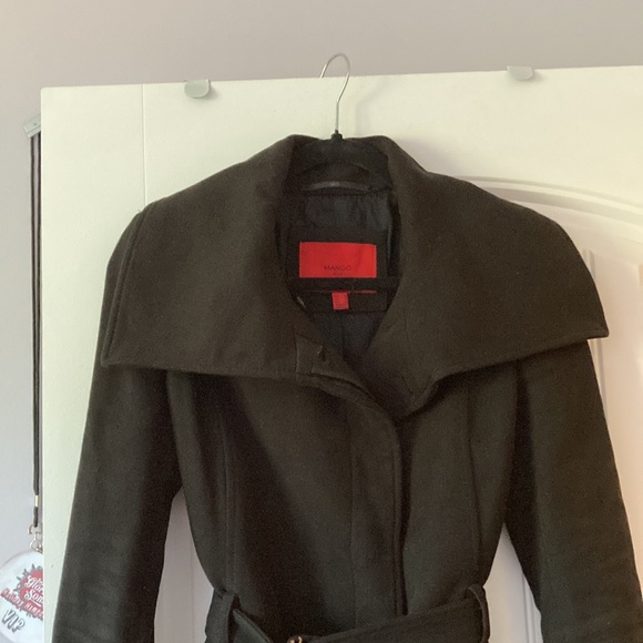 Mango suit belted fall coat size medium - Picture 2 of 8